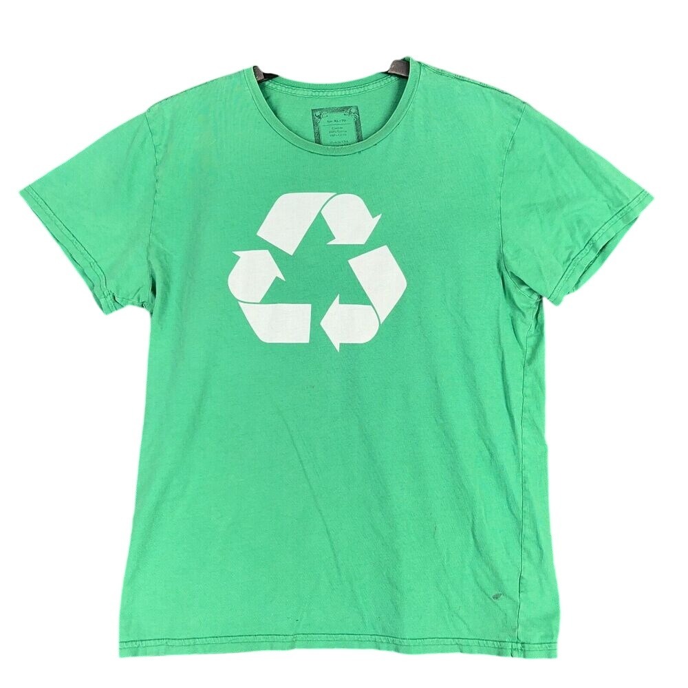 Chaser Shirt Mens Extra Large Green Recycle USA made Los‎ Angeles Punk Rock